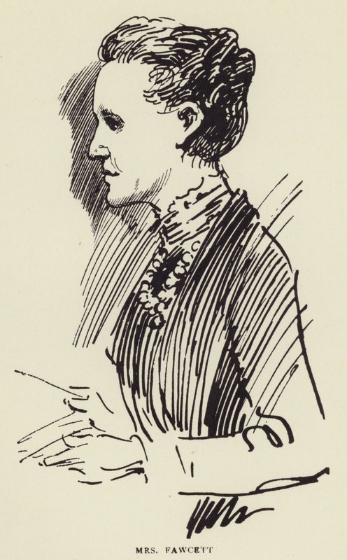 Mme Fawcett - Harry Furniss