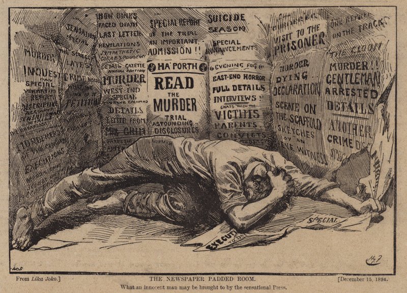 La salle rembourrée du journal (photo n/b) - Harry Furniss