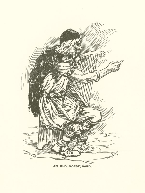 Un vieux barde norrois (gravure) - Harry George Theaker