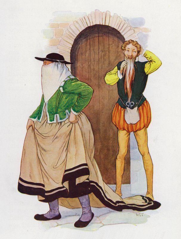Illustration pour Don Quichotte (lithographie couleur) - Harry George Theaker