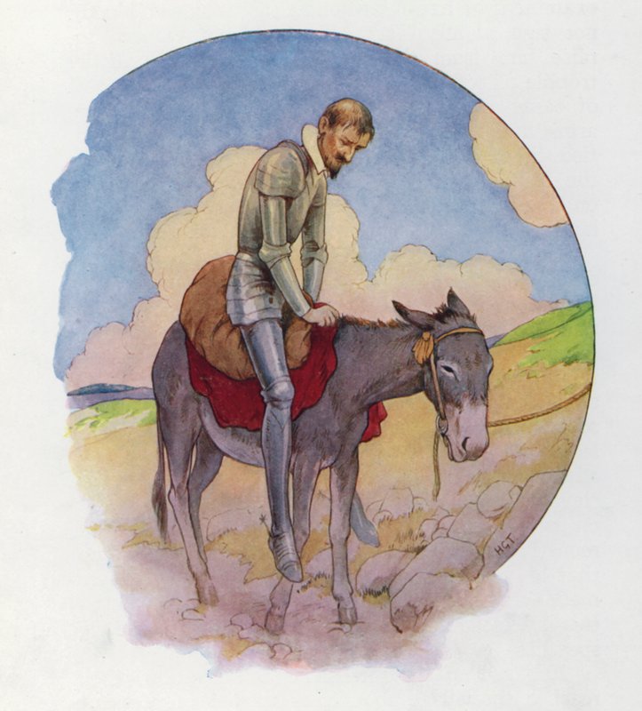 Illustration pour Don Quichotte (lithographie couleur) - Harry George Theaker