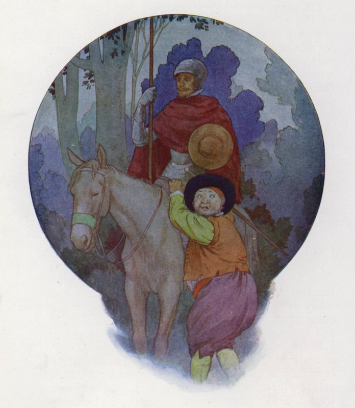 Illustration pour Don Quichotte (lithographie couleur) - Harry George Theaker