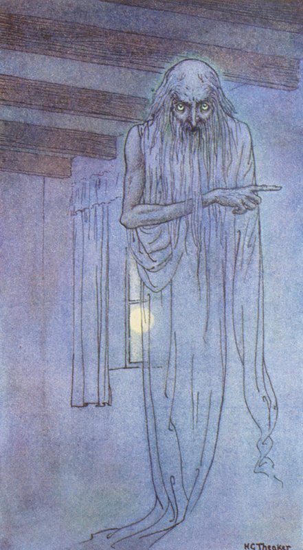 Le fantôme (lithographie couleur) - Harry George Theaker
