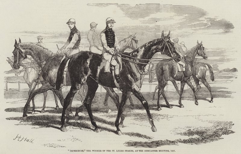 Impérieuse, la gagnante des St Leger Stakes, à la réunion de Doncaster, 1857 - Harry Hall
