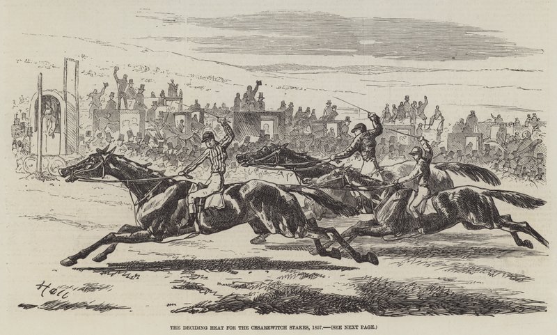 La course décisive pour les Cesarewitch Stakes, 1857 - Harry Hall