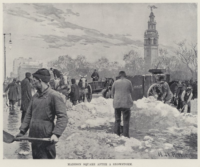 Madison Square après une tempête de neige - Harry M. Pettit