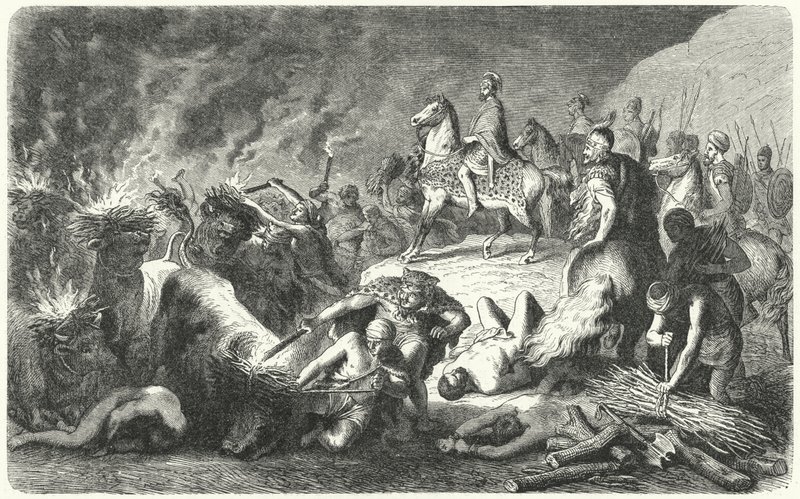 Hannibal au siège de Casilinum, 216-215 av. J.-C. - Heinrich Leutemann