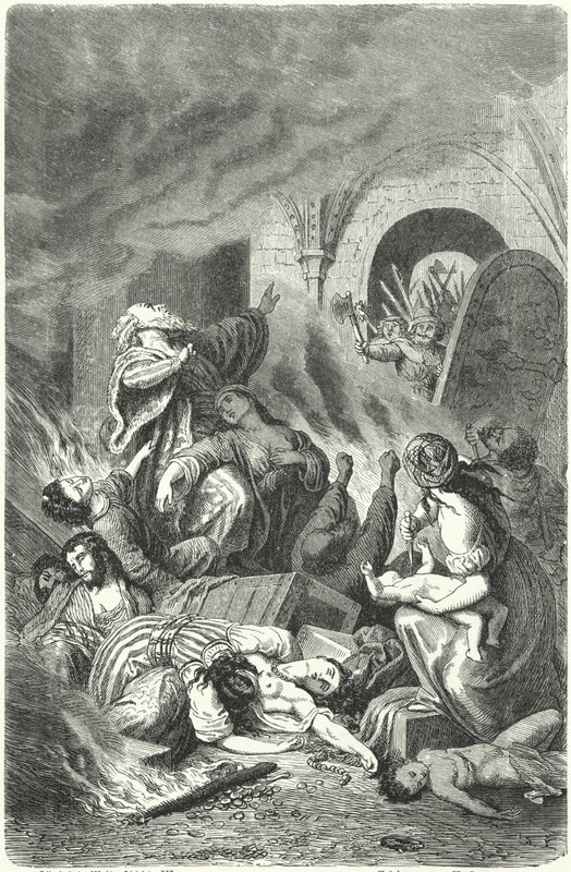 Massacre des Juifs de York - Heinrich Leutemann