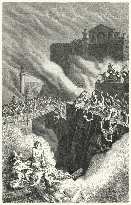 Assaut de la Byrsa et destruction de Carthage - Heinrich Leutemann