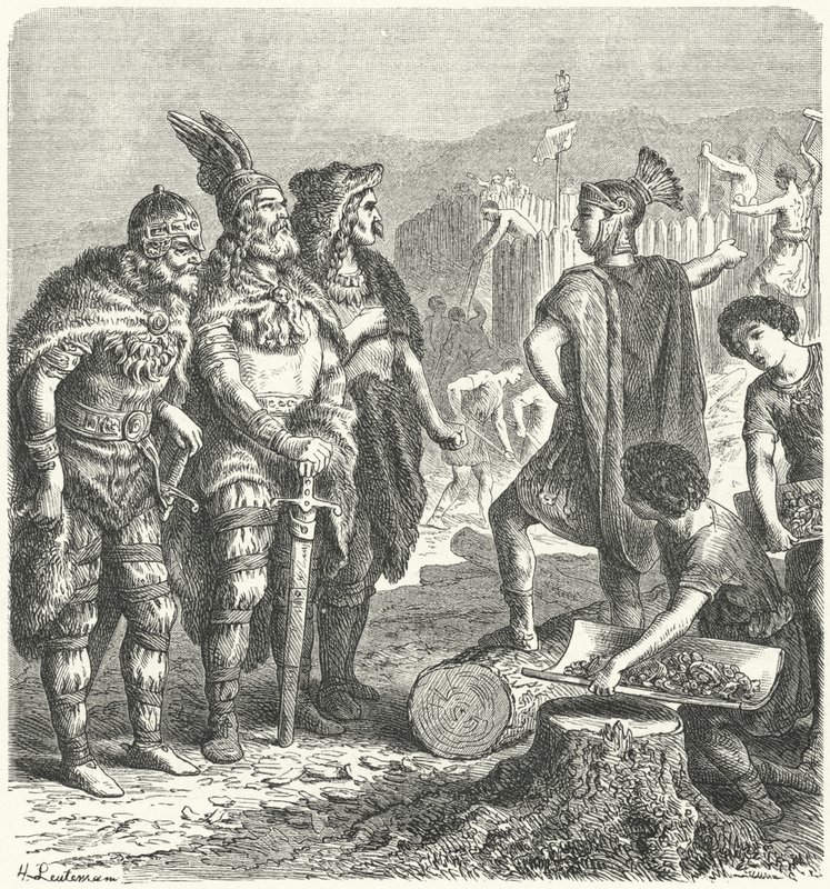 Le général romain Stilicho négociant avec les Goths, vers 400 - Heinrich Leutemann