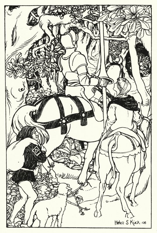 La Croix Rouge et la Dame Una dans la forêt - Helen S. Kuck
