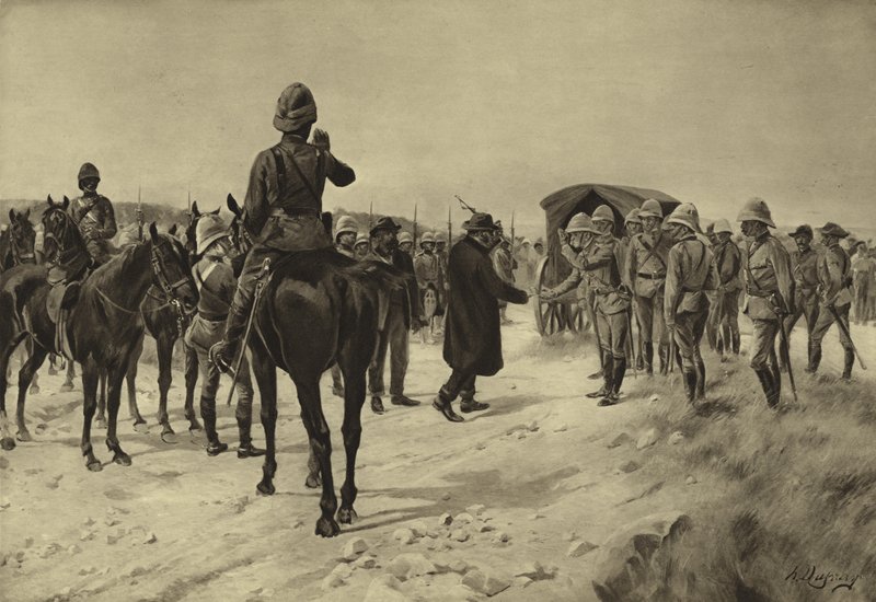 Reddition de Piet Cronje à Paardeberg, 1900 (gravure) - Henri Louis Dupray