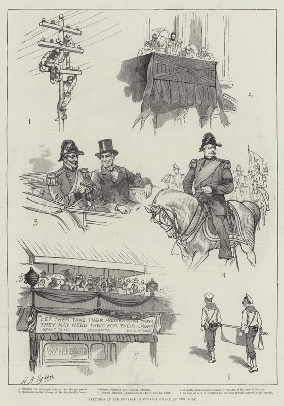 Croquis aux Funérailles du Général Grant, à New York - Henry Alexander Ogden
