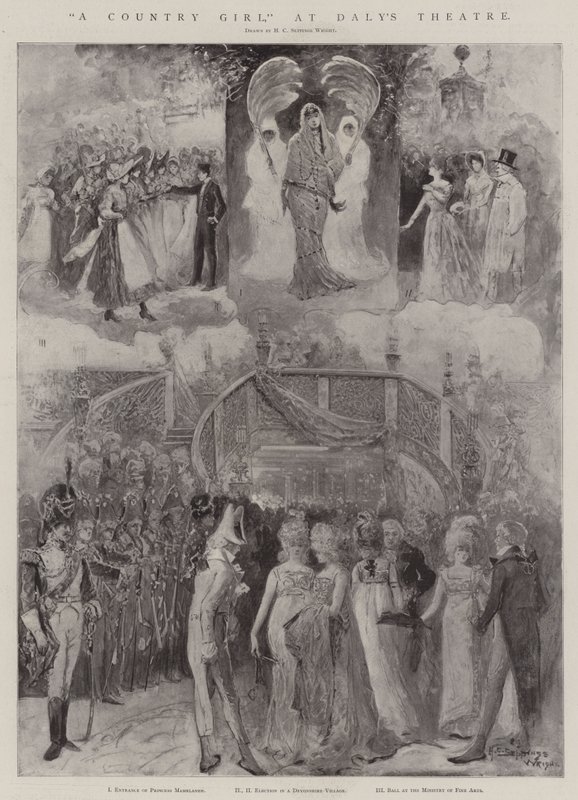 Une Fille de la Campagne, au Théâtre de Daly - Henry Charles Seppings Wright
