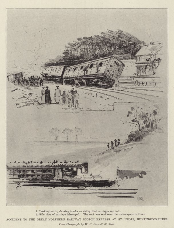 Accident au Great Northern Railway Scotch Express à St Neots, Huntingdonshire - Henry Charles Seppings Wright