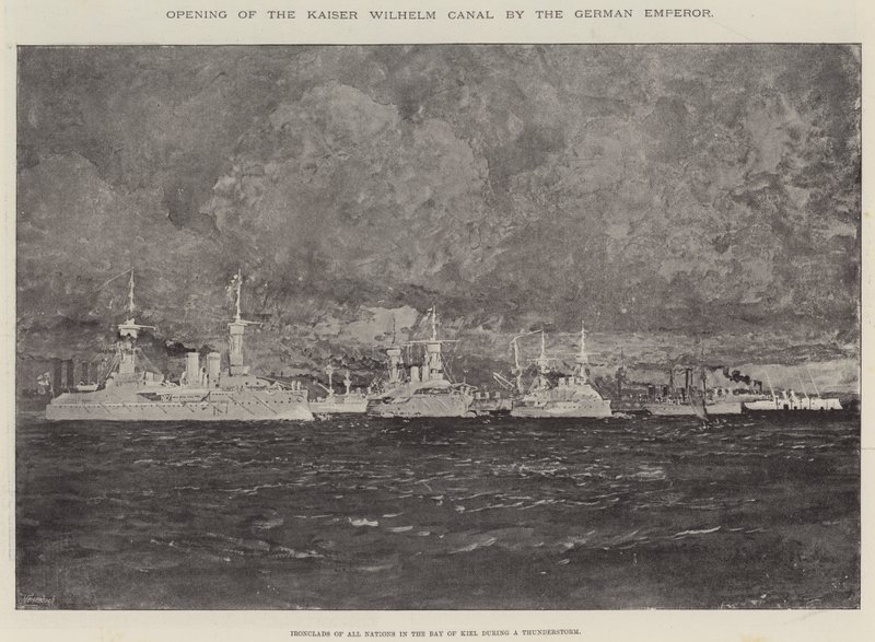 Ouverture du canal Kaiser Wilhelm par l