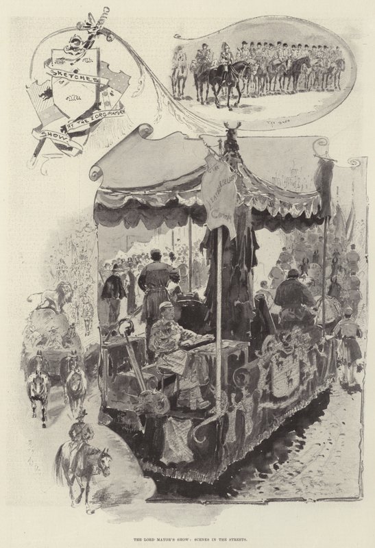 Le Défilé du Lord Maire, Scènes dans les rues - Henry Charles Seppings Wright