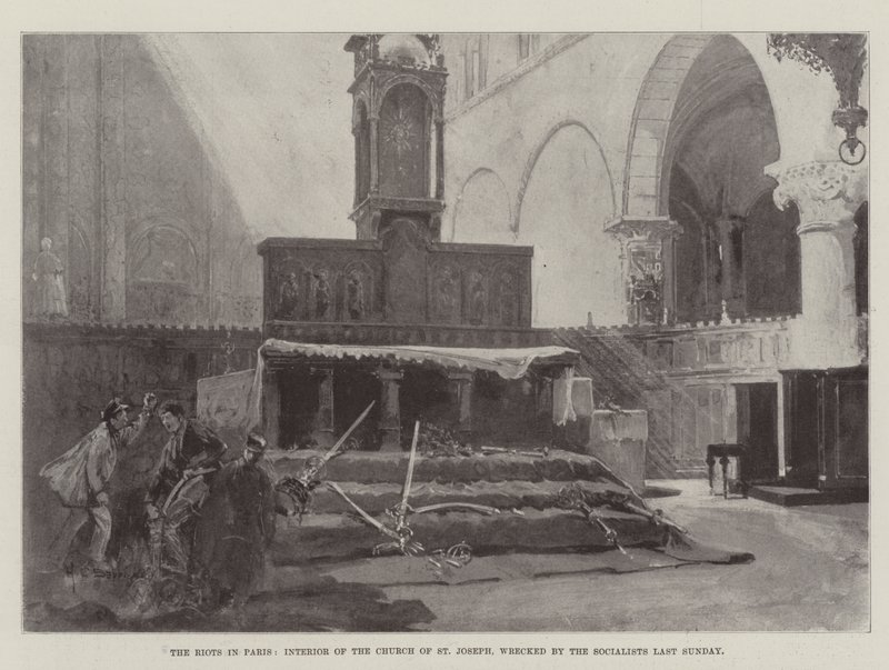 Les émeutes à Paris, intérieur de l