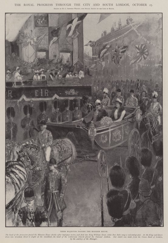 Le progrès royal à travers la ville et le sud de Londres, 25 octobre - Henry Charles Seppings Wright