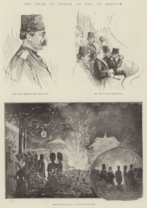 Le Shah de Perse à Spa, en Belgique - Henry Charles Seppings Wright