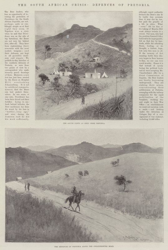 La crise sud-africaine, défenses de Pretoria - Henry Charles Seppings Wright