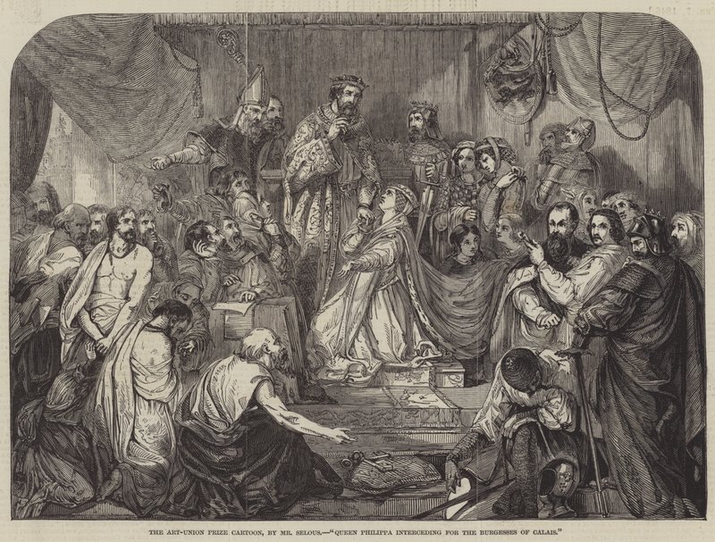 La reine Philippa intercédant pour les bourgeois de Calais - Henry Courtney Selous