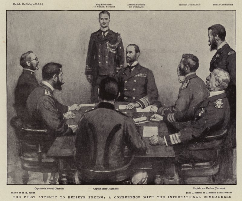 La Première Tentative de soulager Pékin, Une Conférence avec les Commandants Internationaux - Henry Marriott Paget