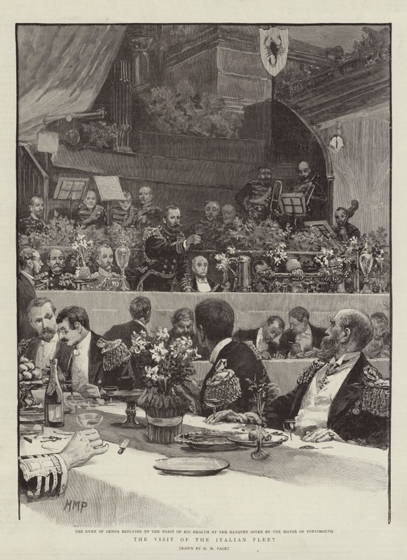 La visite de la flotte italienne - Henry Marriott Paget