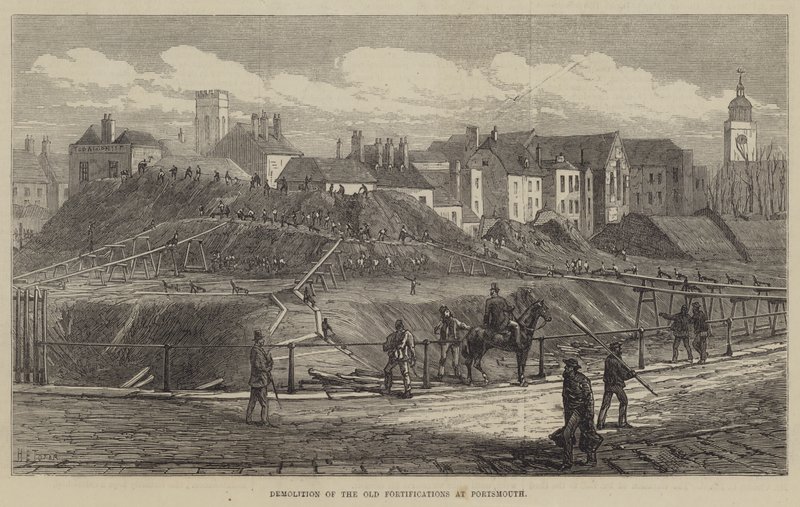 Démolition des anciennes fortifications à Portsmouth - Henry Spernon Tozer