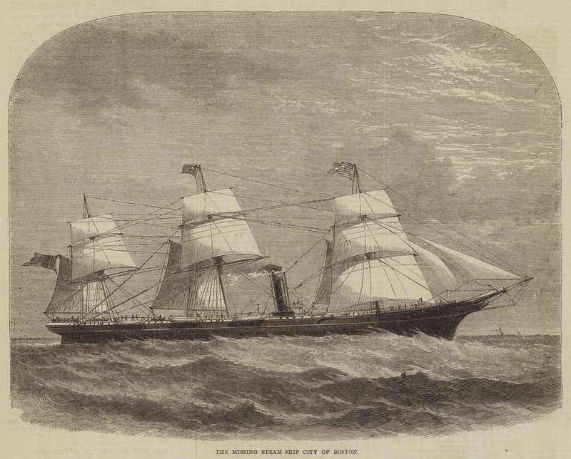 Le navire à vapeur disparu City of Boston - Henry Spernon Tozer