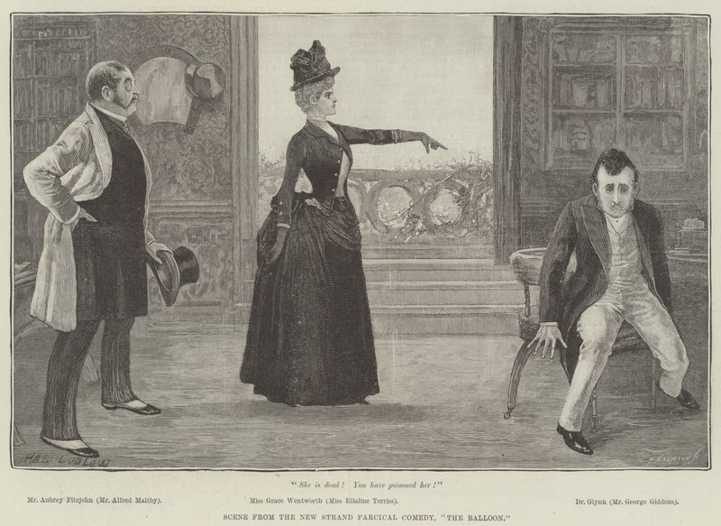 Scène de la comédie farcesque du New Strand, Le Ballon - Henry Stephen Ludlow