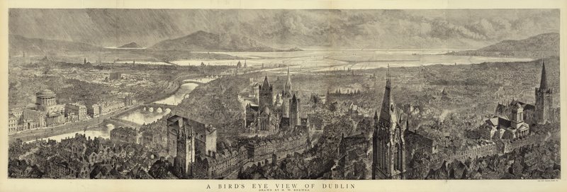 Vue aérienne de Dublin - Henry William Brewer