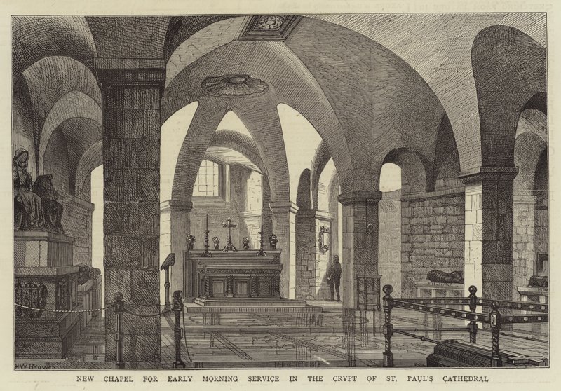 Nouvelle chapelle pour le service du matin dans la crypte de la cathédrale Saint-Paul - Henry William Brewer