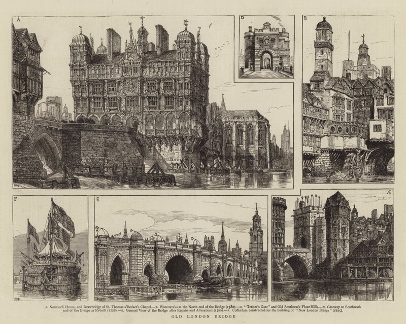 Le Vieux Pont de Londres - Henry William Brewer