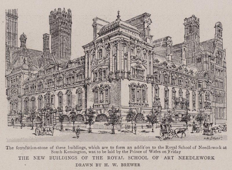 Les nouveaux bâtiments de la Royal School of Art Needlework - Henry William Brewer
