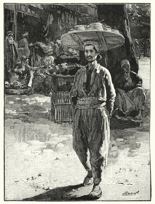 Boulanger oriental avec un panier sur la tête - Henry Andrew Harper