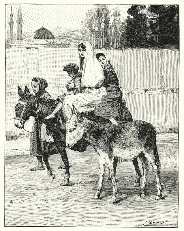 Plusieurs personnes montant sur un âne - Henry Andrew Harper