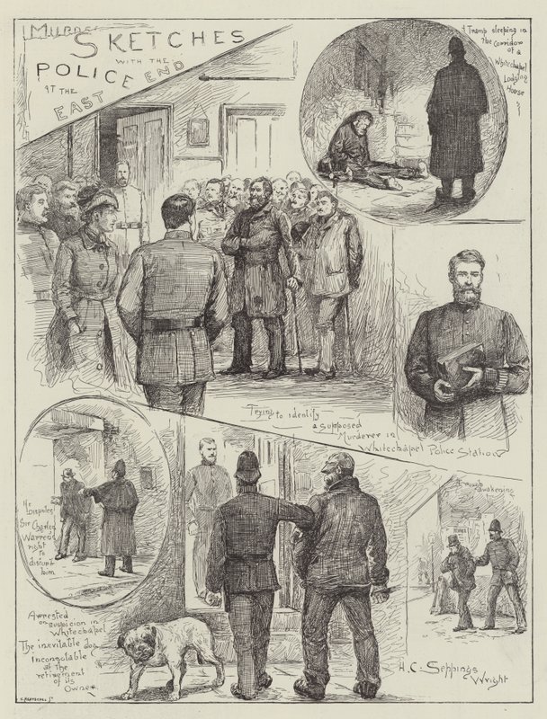Croquis avec la police à l