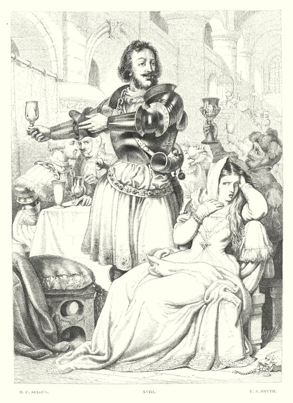 Childe Harold de Lord Byron, Chant III, Strophe 48 (gravure) - Henry Courtney (after) Selous