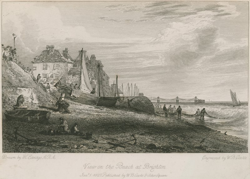 Vue de la plage à Brighton - Henry Edridge
