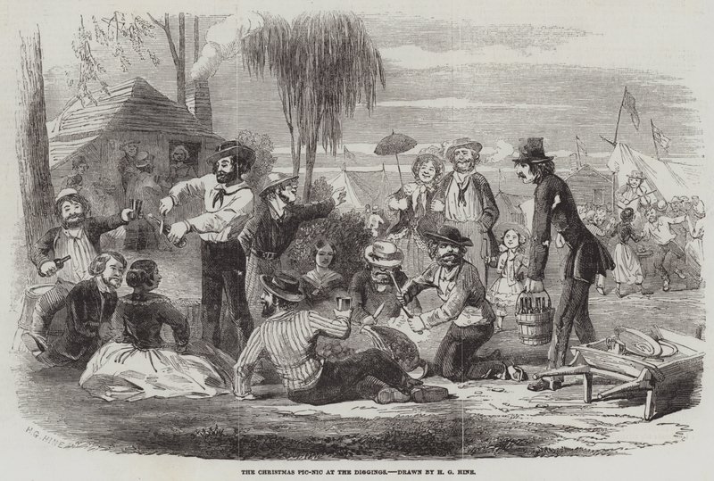 Le pique-nique de Noël aux fouilles - Henry George Hine