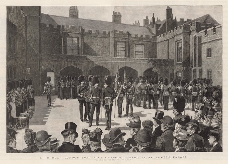 Changement de la garde au palais de St James - Henry Gillard Glindoni