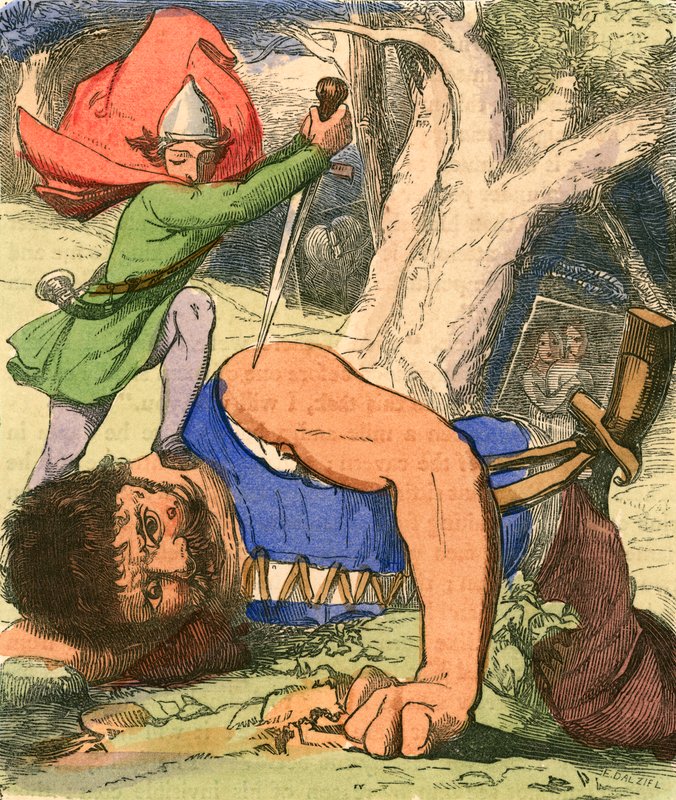 Jack tue un géant avec son épée de netteté - Henry James Townsend