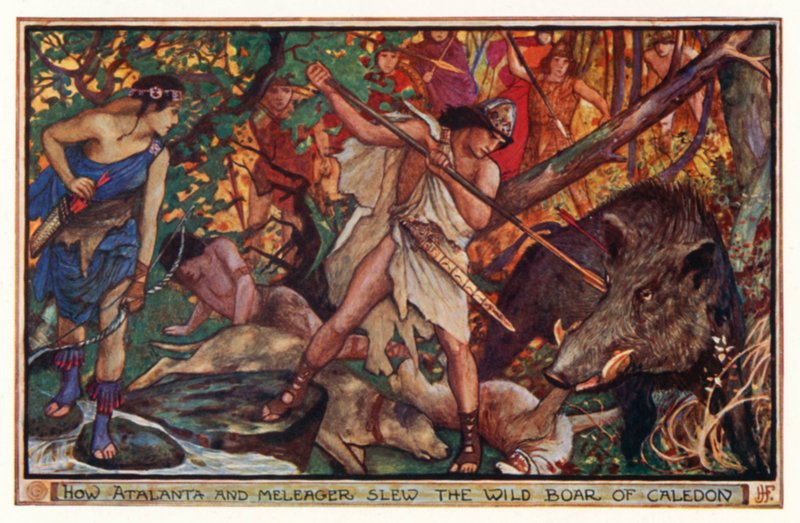 Comment Atalante et Méléagre ont tué le sanglier de Calydon - Henry Justice Ford