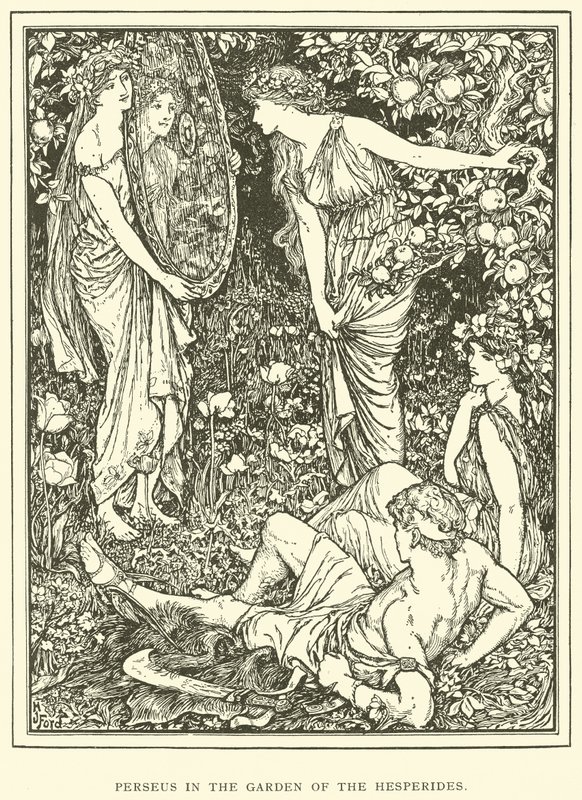 Persée dans le jardin des Hespérides - Henry Justice Ford