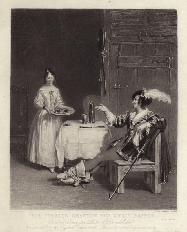 Sir Piercie Shafton et Mysie Happer - Henry Liverseege