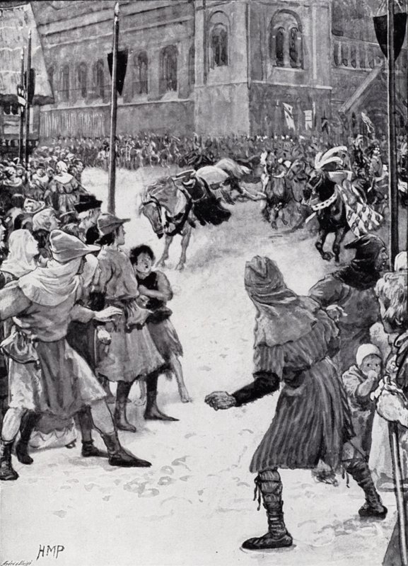 Libération des palefrois lors du couronnement du roi Édouard Ier - Henry Marriott Paget