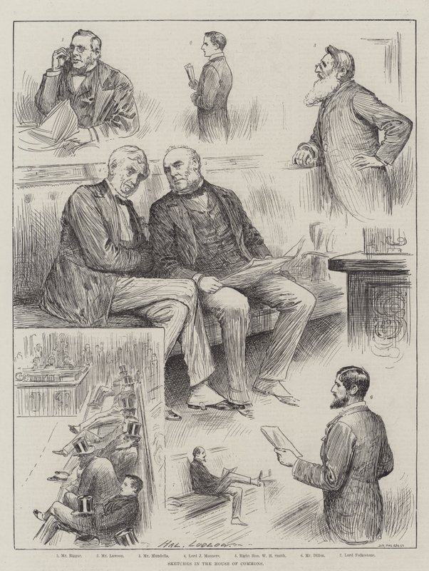 Croquis à la Chambre des Communes - Henry Stephen Ludlow