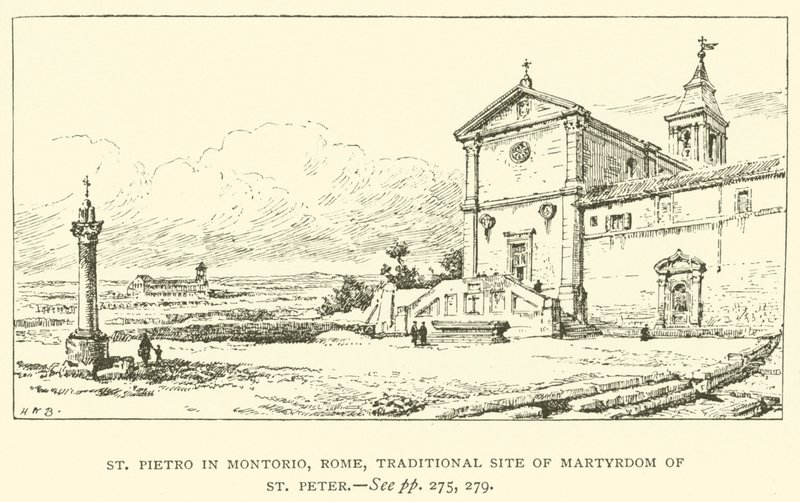 St Pietro in Montorio, Rome, site traditionnel du martyre de St Pierre - Henry William Brewer