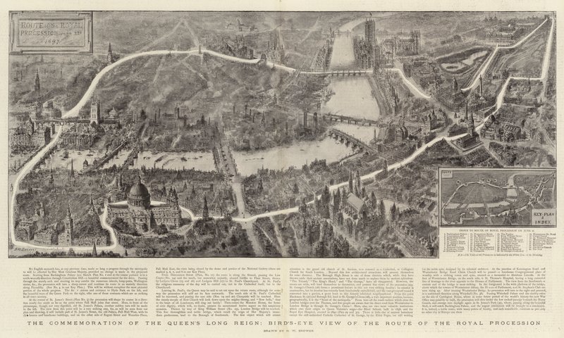 Commémoration du long règne de la reine, vue aérienne de l